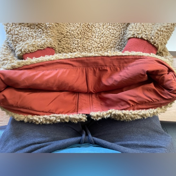 Patagonia Sherpa Dusty Mesa Parka Orange and Brown Women Size XSmall Long Coat - Picture 3 of 7